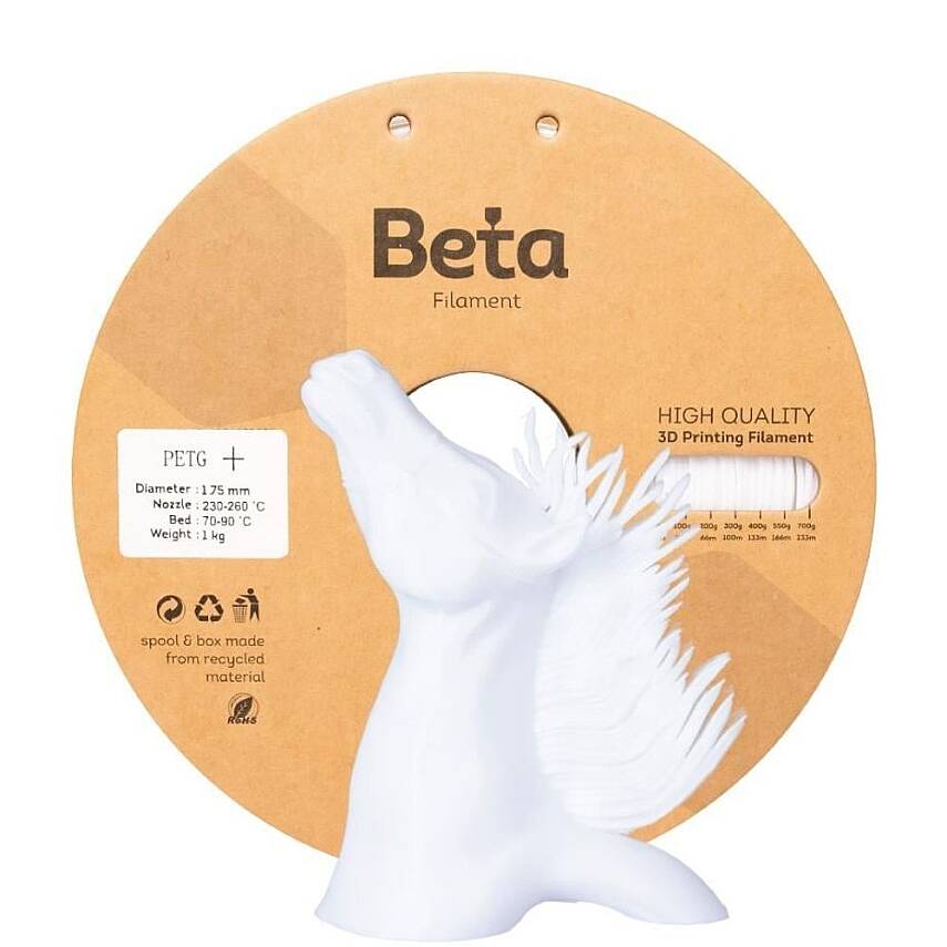  Beta PETG+ Beyaz Filament 1.75mm 1Kg - 1