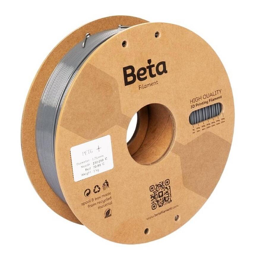  Beta PETG+ Gri Filament 1.75mm 1Kg - 2
