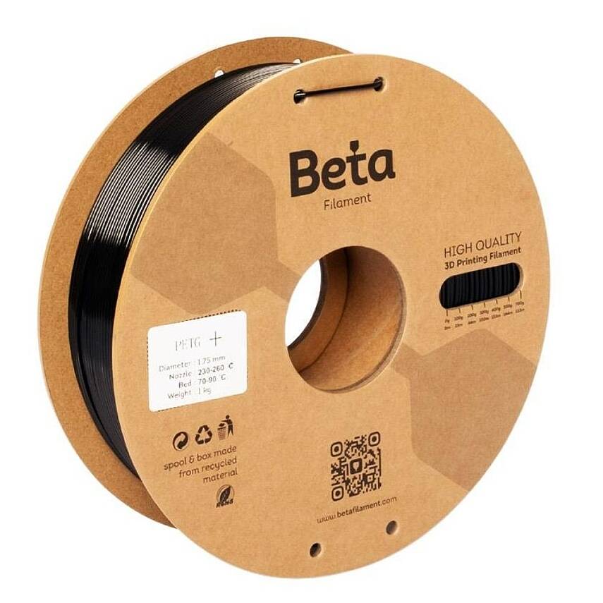  Beta PETG+ Siyah Filament 1.75mm 1Kg - 2