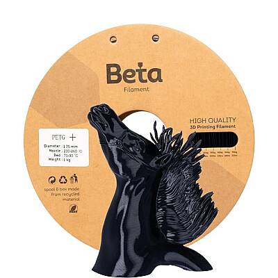  Beta PETG+ Siyah Filament 1.75mm 1Kg 