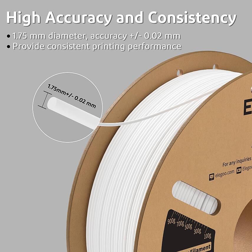 Elegoo ASA Beyaz Filament 1.75mm 1Kg - 2