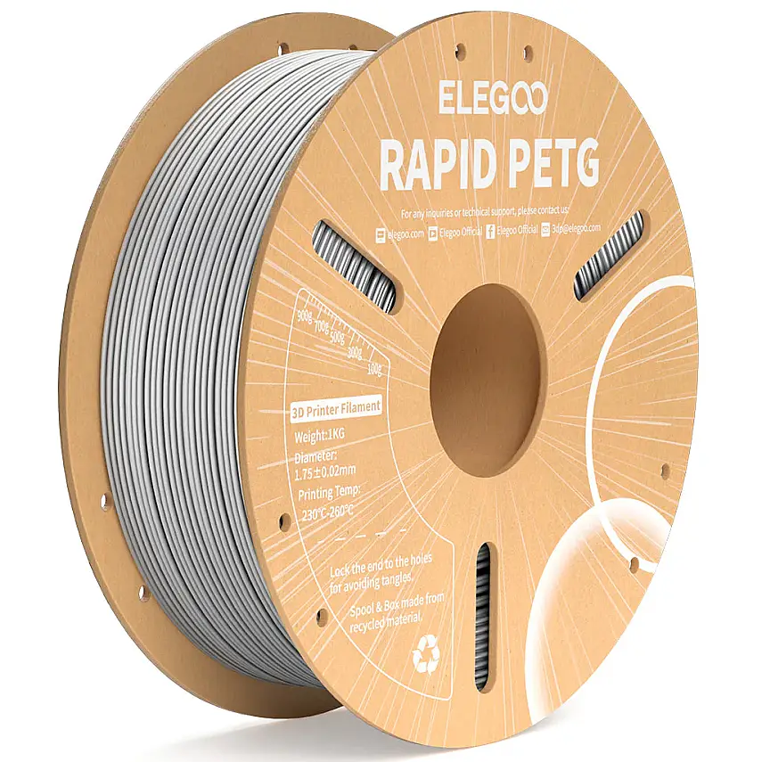 ELEGOO Rapid PETG Gümüş Filament 1.75mm 1Kg - 1