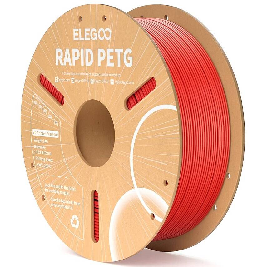 ELEGOO Rapid PETG Kırmızı Filament 1.75mm 1Kg - 1