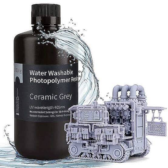 ELEGOO Water Washable Photopolymer Reçine Seramik Gri 1Kg - 1