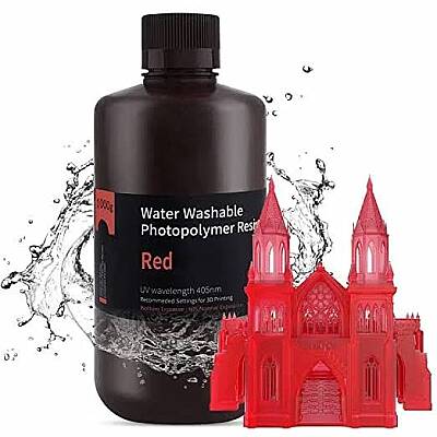 ELEGOO Water Washable Photopolymer Reçine Kırmızı 1Kg