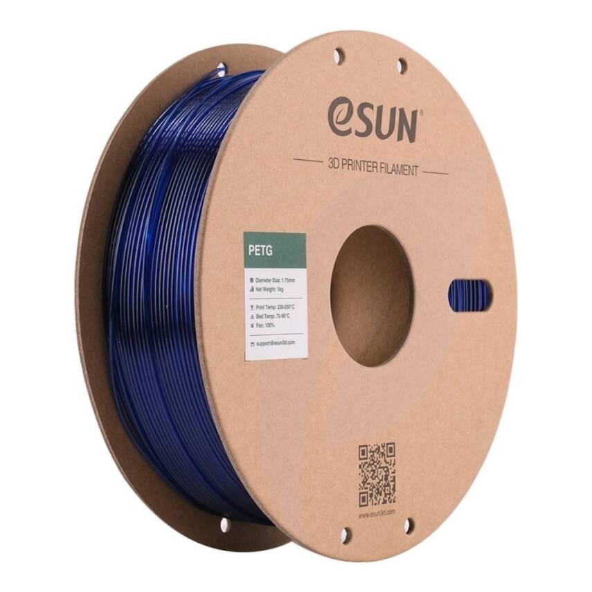 Esun PETG Transparan Mavi Filament 1.75mm 1Kg - 1