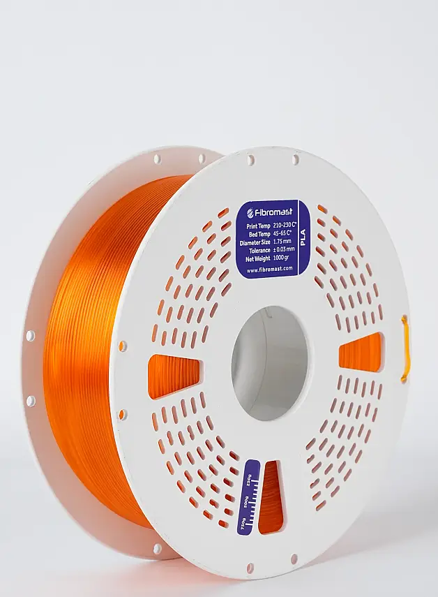 Fibromast PLA Transparan Turuncu Filament 1.75mm 1Kg - 1