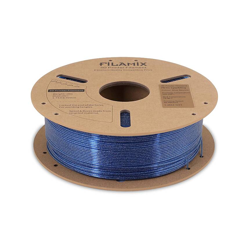 Filamix PETG Sparkling Mavi Filament 1.75mm 1Kg - 2