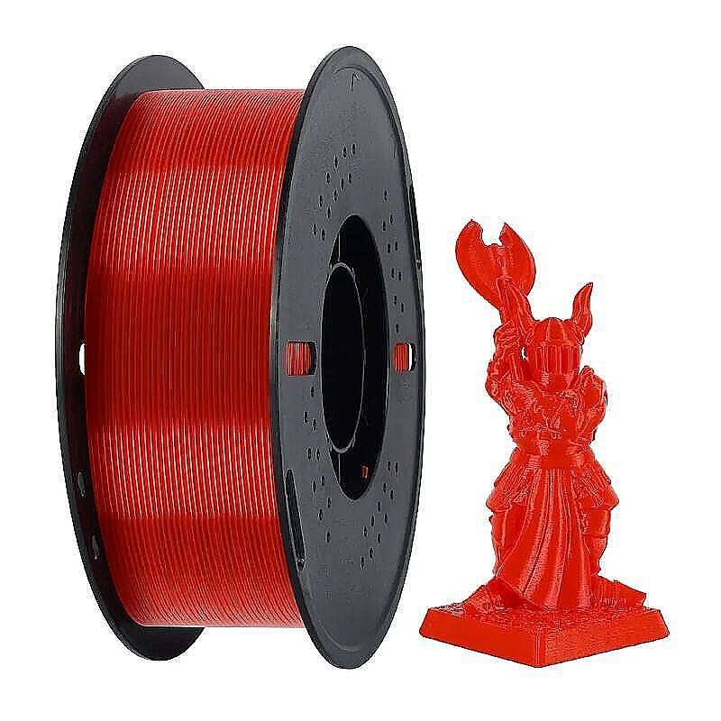 Kingroon PETG Basic Şeffaf Kırmızı Filament 1.75mm 1Kg - 1