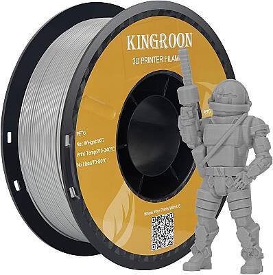 Kingroon Rapid PETG Gri Filament 1.75mm 1Kg 