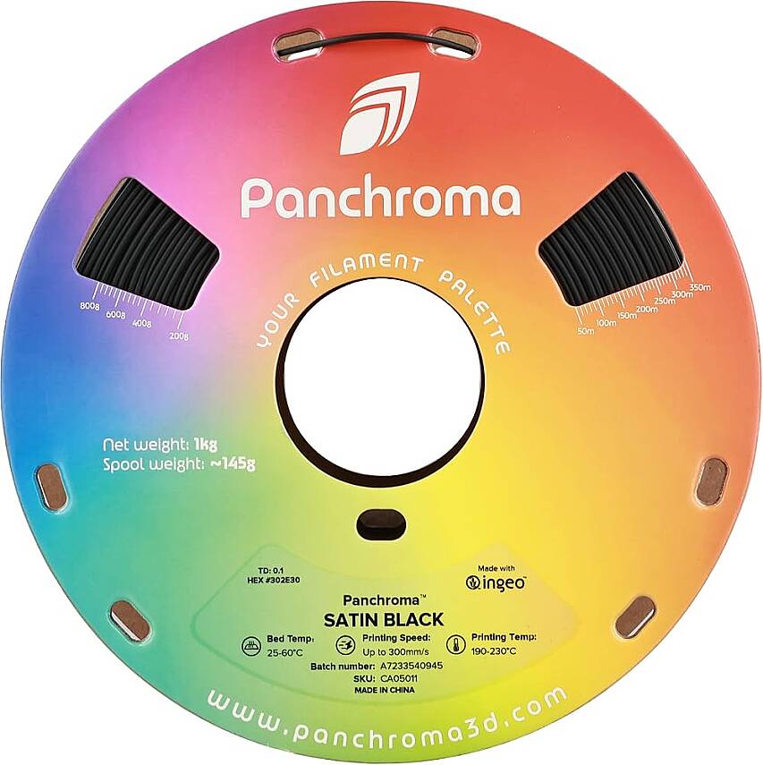 Panchroma Satin Siyah Filament 1.75mm 1Kg - 1